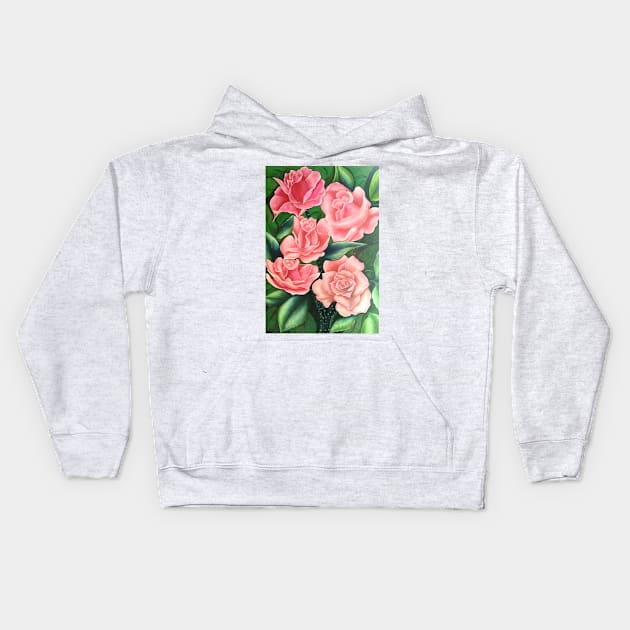 POSTAL FLORAL Kids Hoodie by JUANGOMY